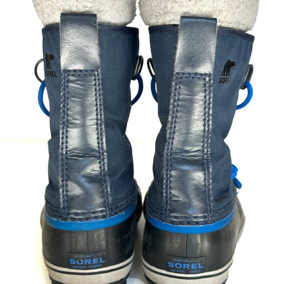 Sorel Youth Snow Rain Boot Blue Yoot Pac Nylon Waterproof Outdoor Boot Kid Sz 4 - Picture 5 of 9